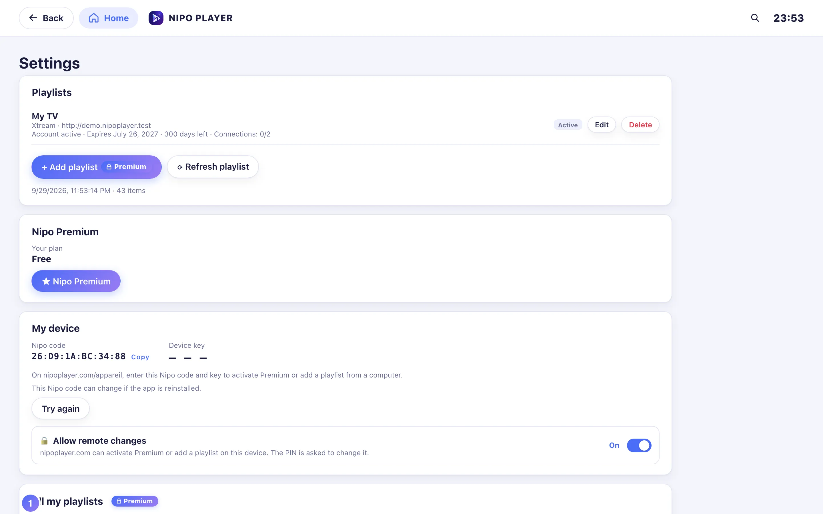 Settings, Display and start, the Big text setting