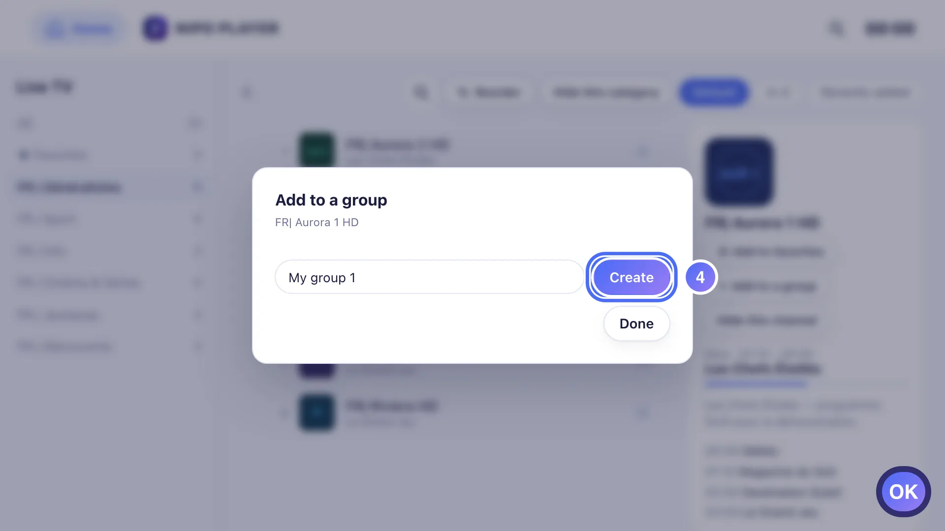 Add to a group, creating a new group