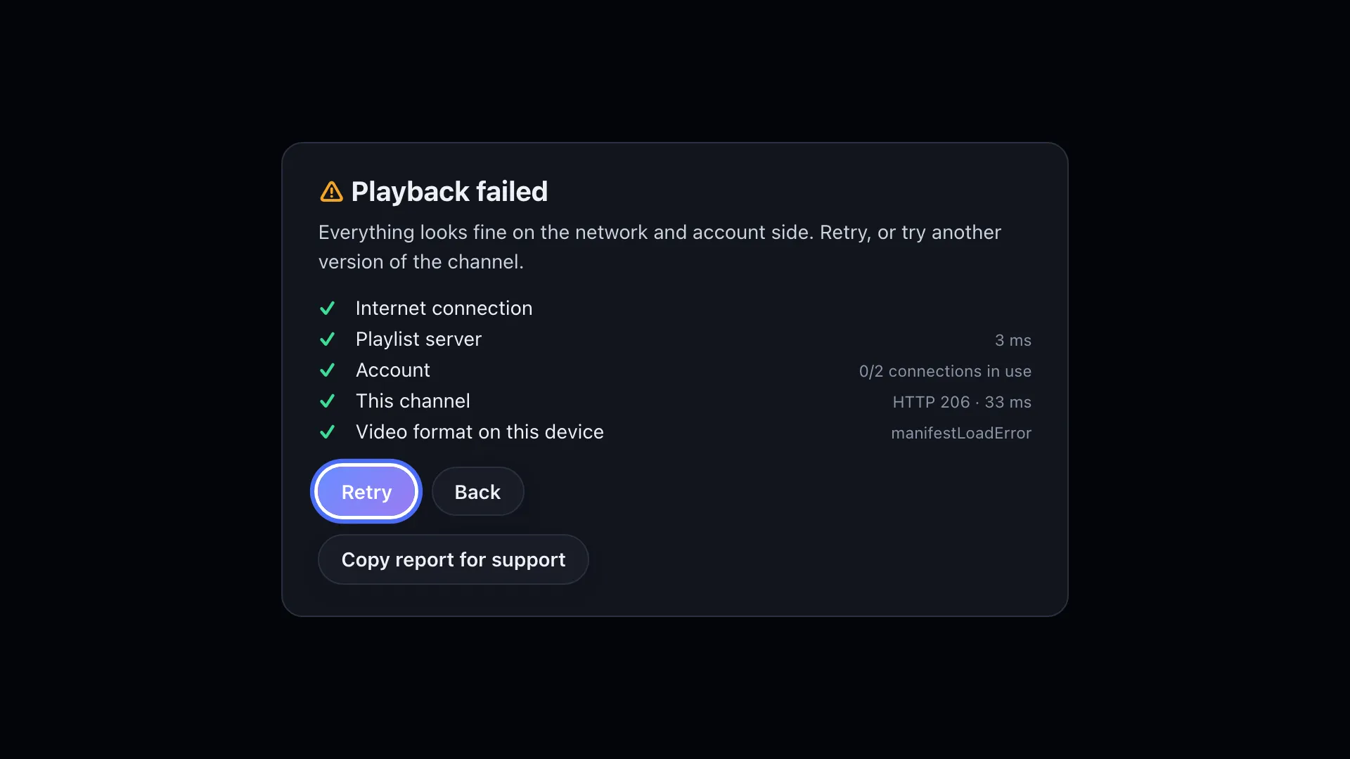 Player, the programme replayed from the start