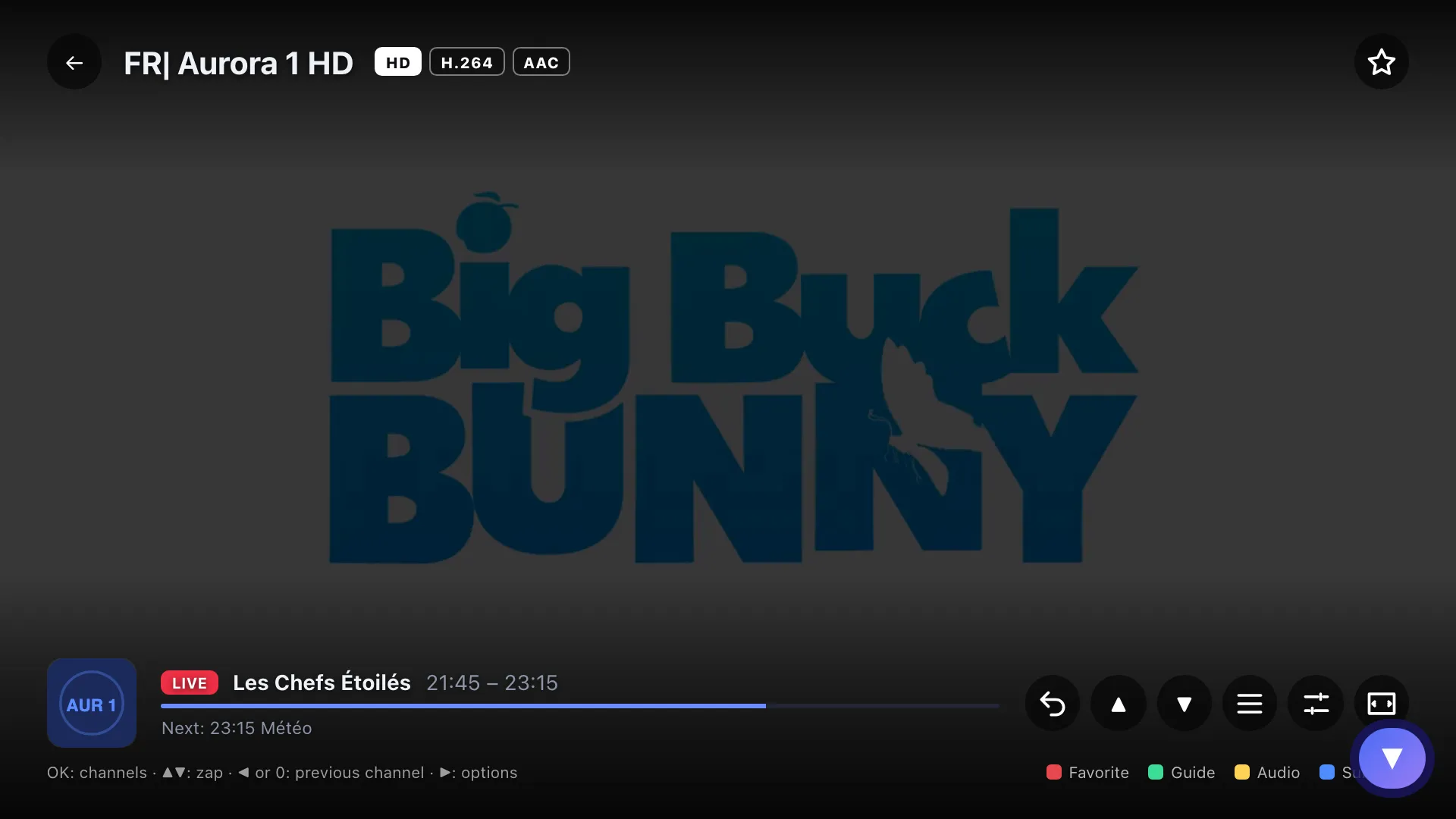 Full-screen live playback