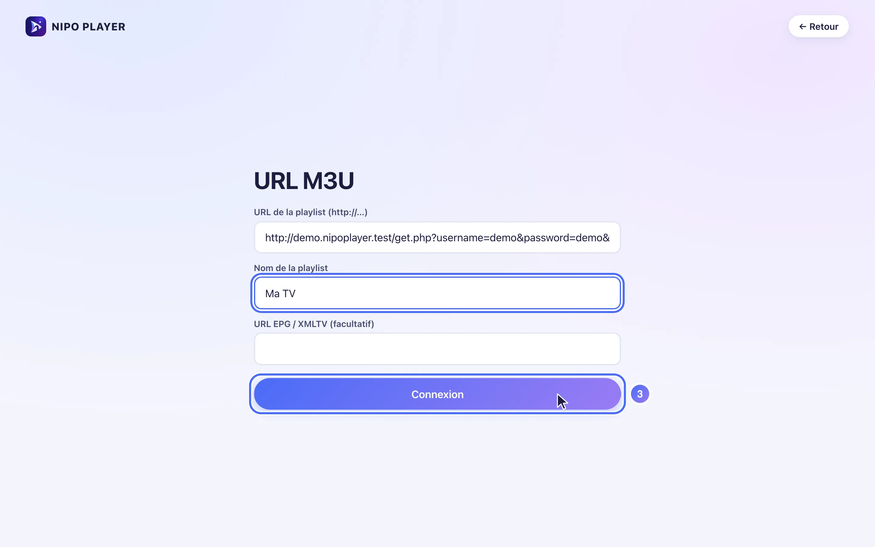 Ajout d’un lien M3U sur nipoplayer.com pour l’envoyer au lecteur