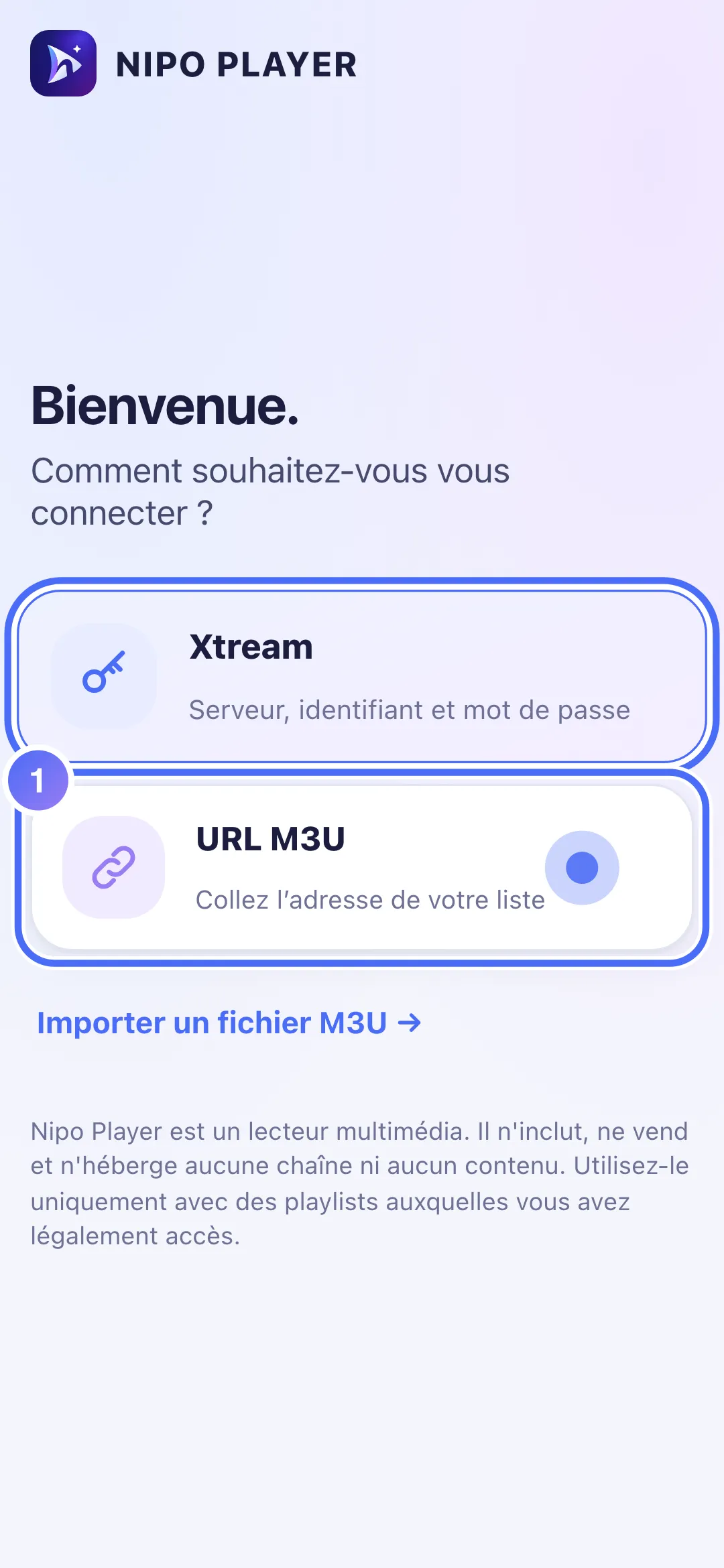 Écran « Comment souhaitez-vous vous connecter ? » sur le téléphone