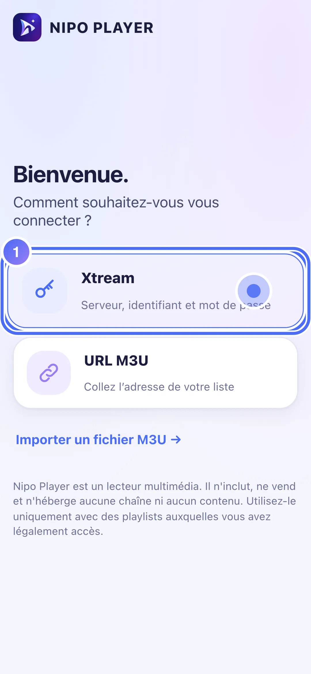 Écran « Comment souhaitez-vous vous connecter ? » sur le téléphone