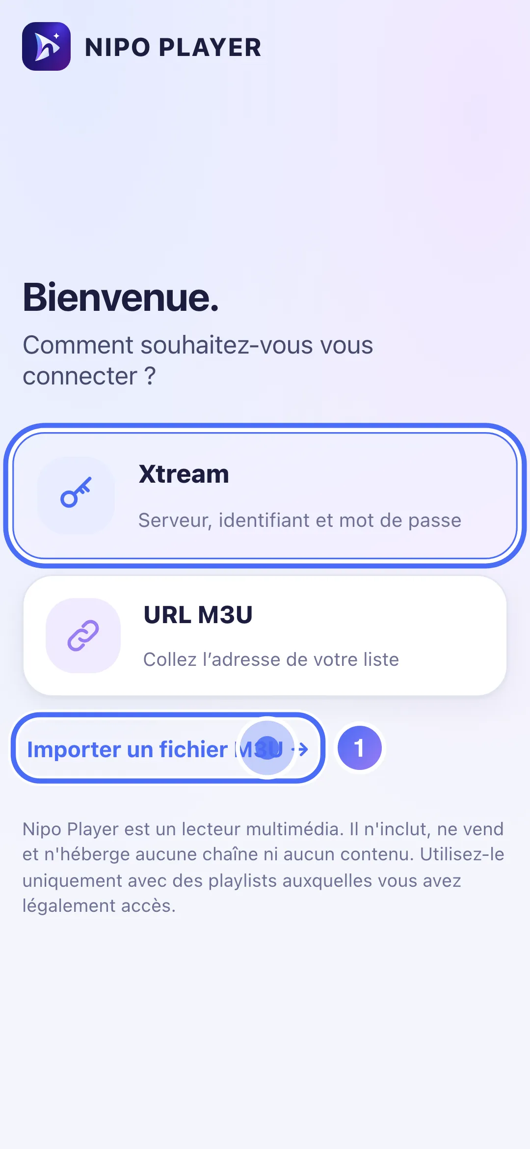 Écran « Comment souhaitez-vous vous connecter ? » sur le téléphone
