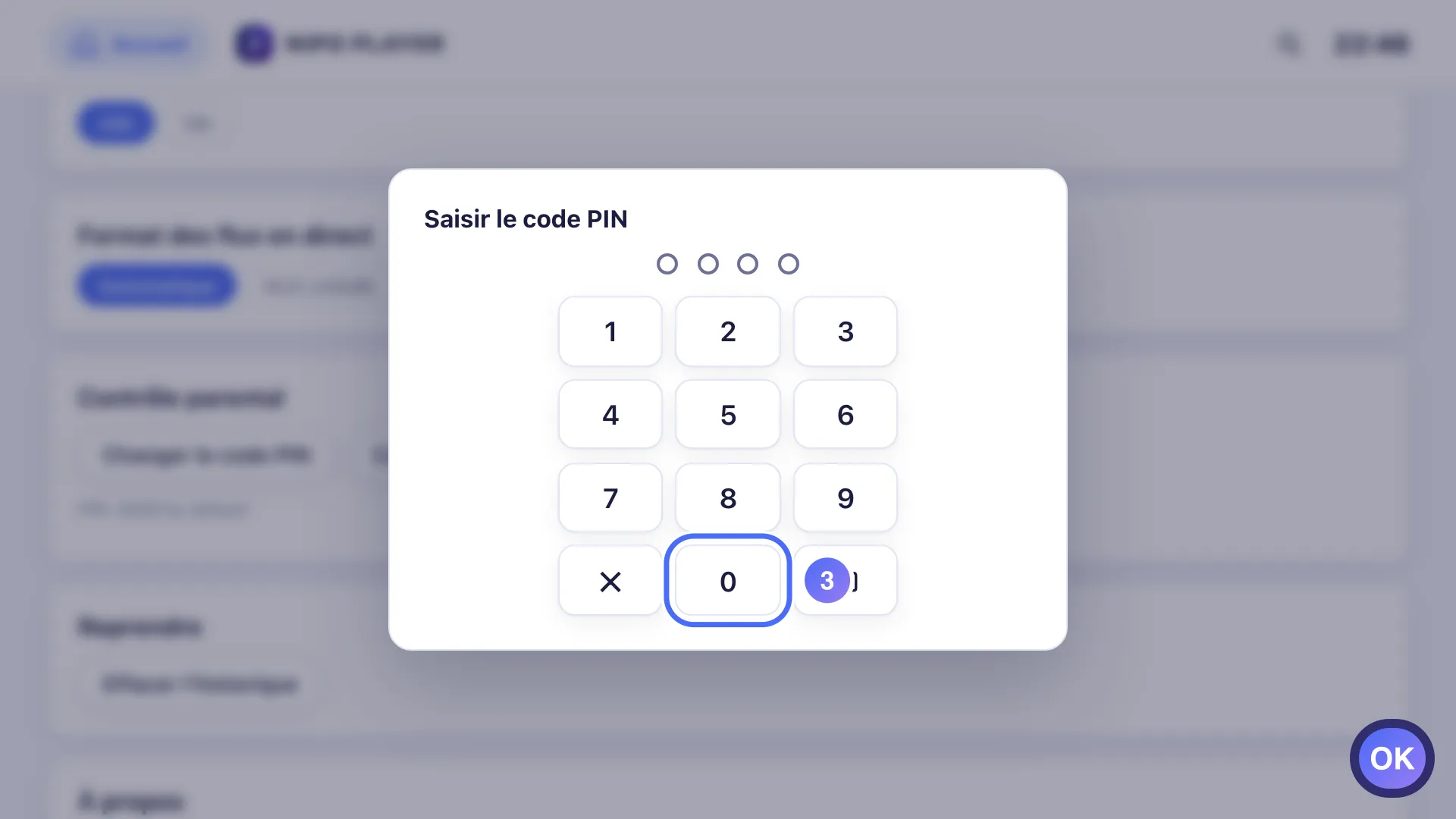 Un code à 4 chiffres