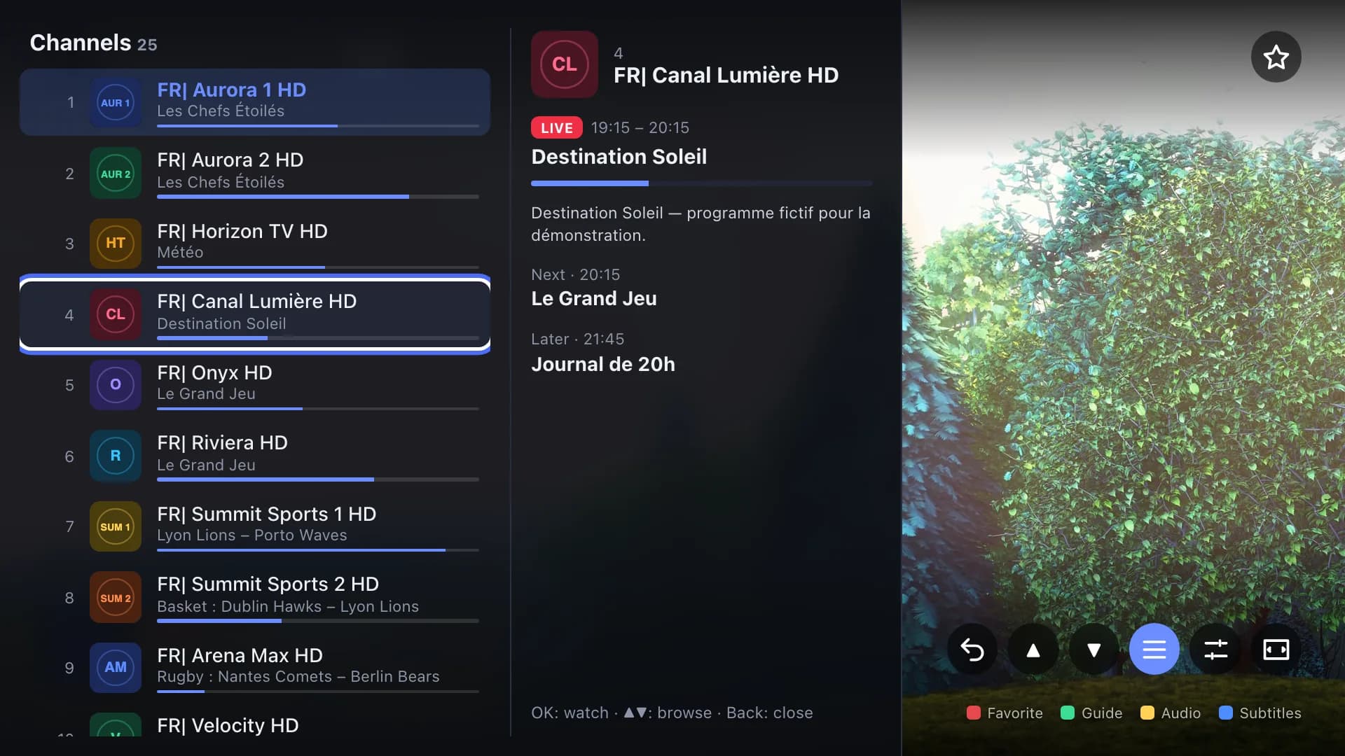 Nipo Player mit Mini-TV-Guide und Steuerung per Fernbedienung