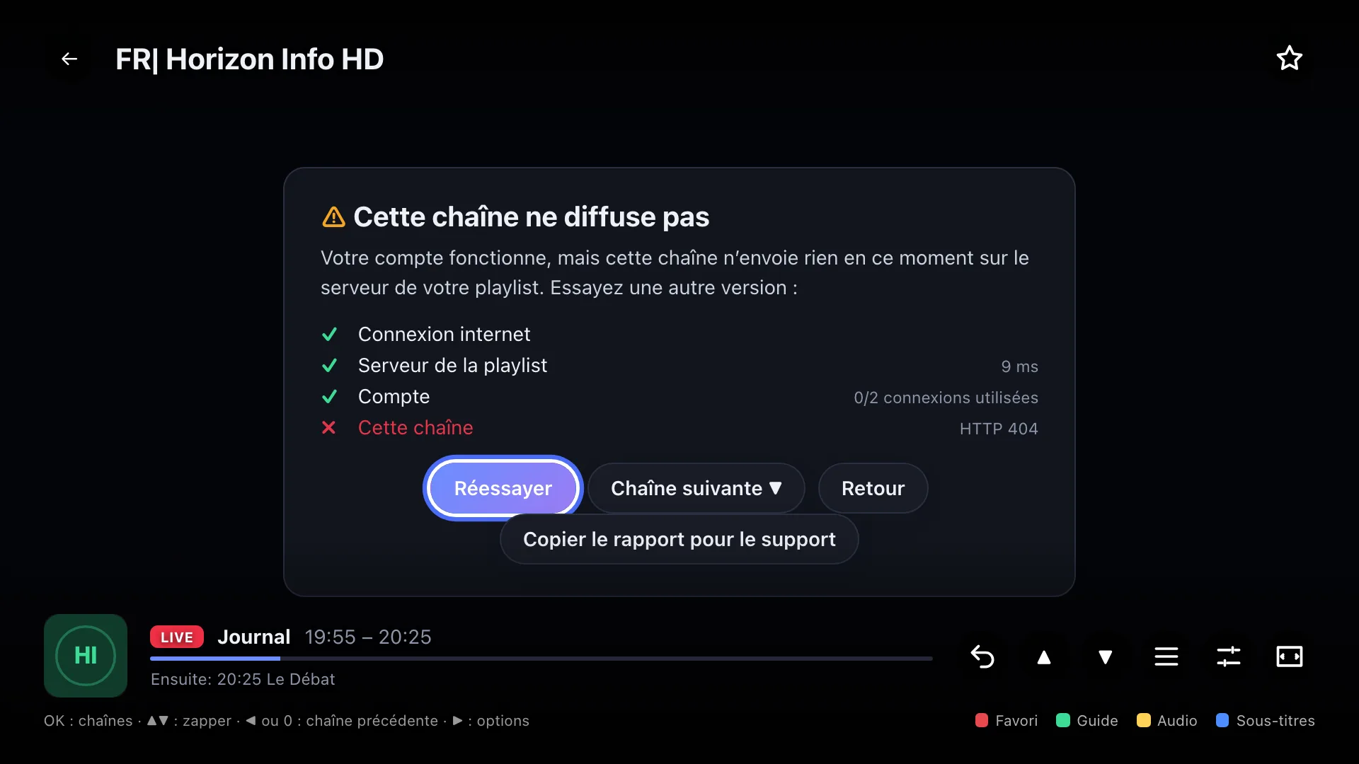 Diagnostic des problèmes de lecture dans Nipo Player