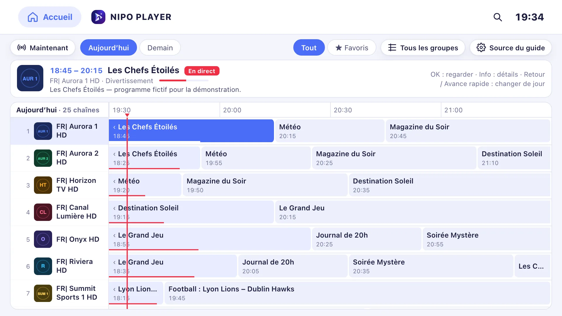 Accès au replay depuis l’application Nipo Player
